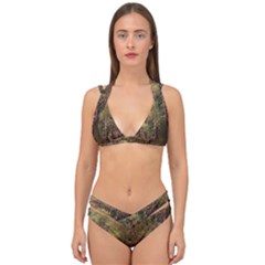 Landscape Jungle Reflection Nature Double Strap Halter Bikini Set by Wegoenart