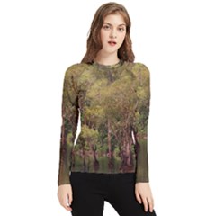 Landscape Jungle Reflection Nature Women s Long Sleeve Rash Guard by Wegoenart