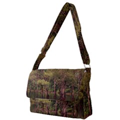 Landscape Jungle Reflection Nature Full Print Messenger Bag (s) by Wegoenart