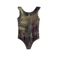 Landscape Jungle Reflection Nature Kids  Frill Swimsuit by Wegoenart