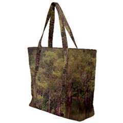 Landscape Jungle Reflection Nature Zip Up Canvas Bag by Wegoenart