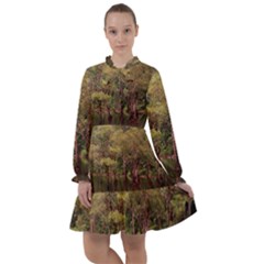 Landscape Jungle Reflection Nature All Frills Chiffon Dress by Wegoenart