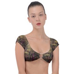 Landscape Jungle Reflection Nature Cap Sleeve Ring Bikini Top by Wegoenart