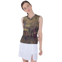 Landscape Jungle Reflection Nature Women s Sleeveless Sports Top by Wegoenart