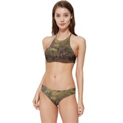 Landscape Jungle Reflection Nature Banded Triangle Bikini Set by Wegoenart