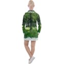 Beeches Trees Tree Lawn Forest Nature Women s Long Sleeve Casual Dress View2