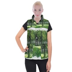 Beeches Trees Tree Lawn Forest Nature Women s Button Up Vest by Wegoenart