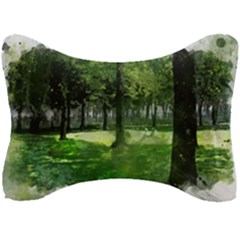 Beeches Trees Tree Lawn Forest Nature Seat Head Rest Cushion by Wegoenart