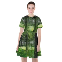 Beeches Trees Tree Lawn Forest Nature Sailor Dress by Wegoenart