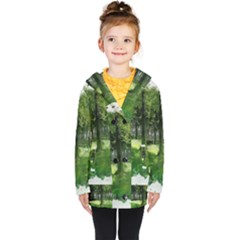 Beeches Trees Tree Lawn Forest Nature Kids  Double Breasted Button Coat by Wegoenart