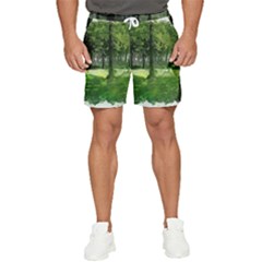 Beeches Trees Tree Lawn Forest Nature Men s Runner Shorts by Wegoenart