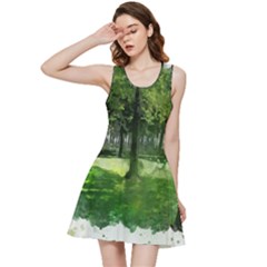 Beeches Trees Tree Lawn Forest Nature Inside Out Racerback Dress by Wegoenart