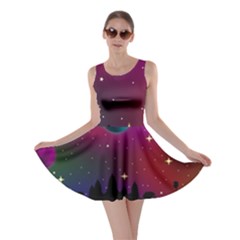 Asteroid Comet Star Space Aurora Skater Dress by Wegoenart