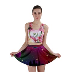 Asteroid Comet Star Space Aurora Mini Skirt by Wegoenart