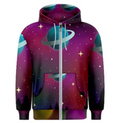 Asteroid Comet Star Space Aurora Men s Zipper Hoodie by Wegoenart