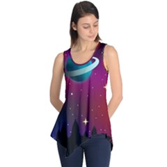 Asteroid Comet Star Space Aurora Sleeveless Tunic by Wegoenart