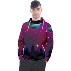 Asteroid Comet Star Space Aurora Men s Pullover Hoodie by Wegoenart