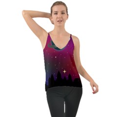 Asteroid Comet Star Space Aurora Chiffon Cami by Wegoenart