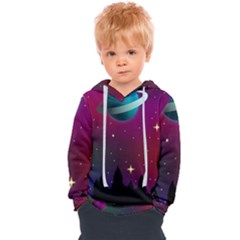 Asteroid Comet Star Space Aurora Kids  Overhead Hoodie by Wegoenart