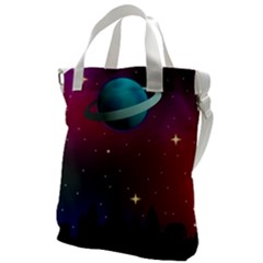 Asteroid Comet Star Space Aurora Canvas Messenger Bag by Wegoenart