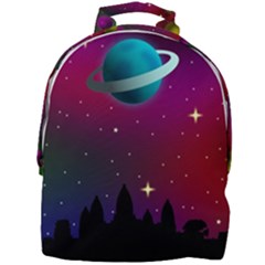 Asteroid Comet Star Space Aurora Mini Full Print Backpack by Wegoenart