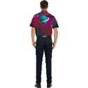 Asteroid Comet Star Space Aurora Men s Short Sleeve Pocket Shirt  View2