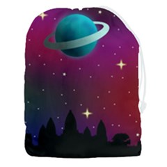 Asteroid Comet Star Space Aurora Drawstring Pouch (3xl) by Wegoenart