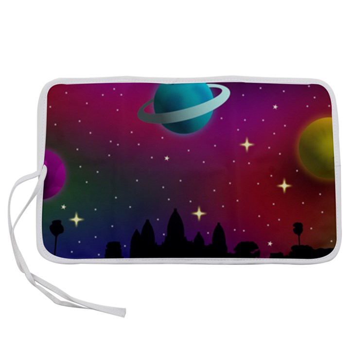 Asteroid Comet Star Space Aurora Pen Storage Case (S)