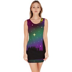 Illustration Clock Asteroid Comet Galaxy Bodycon Dress by Wegoenart