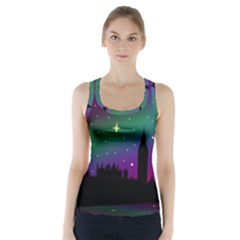 Illustration Clock Asteroid Comet Galaxy Racer Back Sports Top by Wegoenart