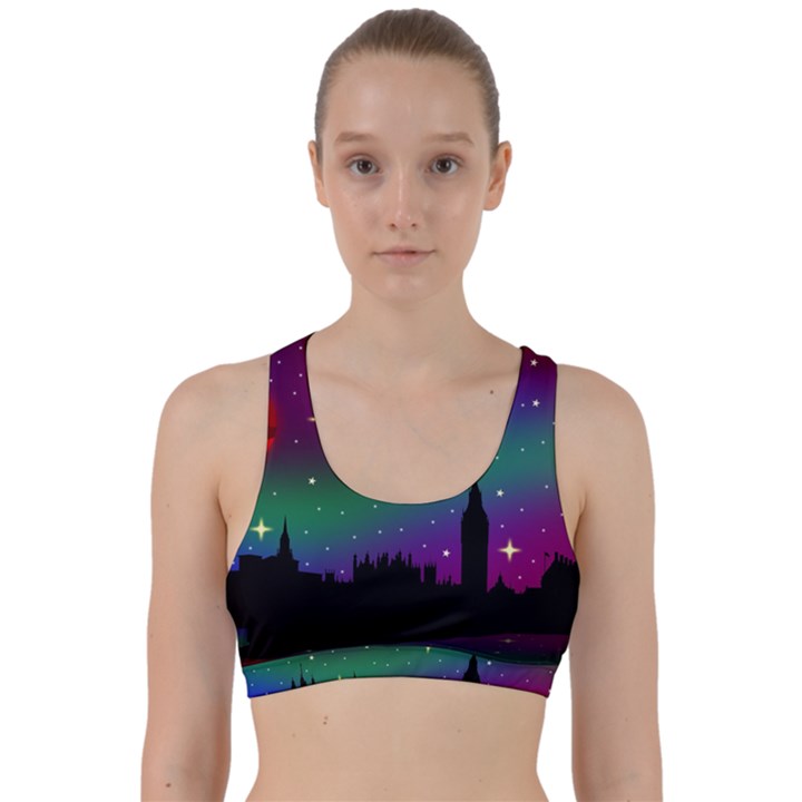 Illustration Clock Asteroid Comet Galaxy Back Weave Sports Bra