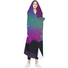 Illustration Clock Asteroid Comet Galaxy Wearable Blanket by Wegoenart