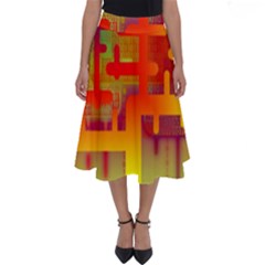 Code Binary System Perfect Length Midi Skirt by Wegoenart