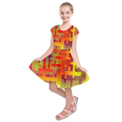 Code Binary System Kids  Short Sleeve Dress by Wegoenart