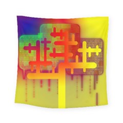 Code Binary System Square Tapestry (small) by Wegoenart