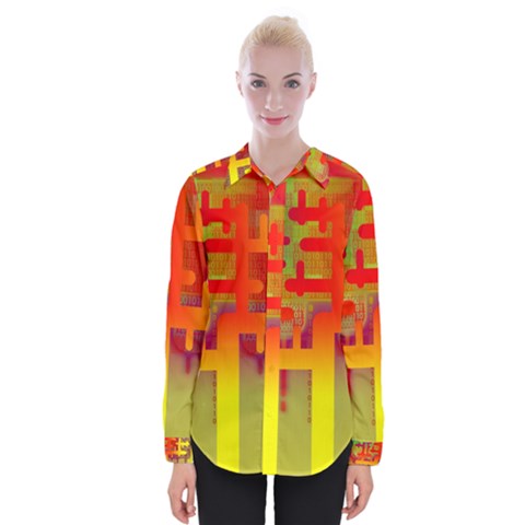 Code Binary System Womens Long Sleeve Shirt by Wegoenart