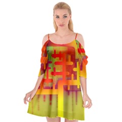 Code Binary System Cutout Spaghetti Strap Chiffon Dress by Wegoenart