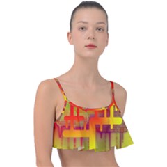 Code Binary System Frill Bikini Top by Wegoenart