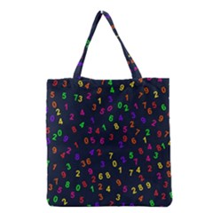 Number Digit Learning Education Grocery Tote Bag by Wegoenart