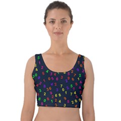 Number Digit Learning Education Velvet Crop Top by Wegoenart