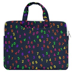 Number Digit Learning Education Macbook Pro 13  Double Pocket Laptop Bag by Wegoenart