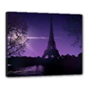 Eiffel Tower Paris-nigh Silhouette Canvas 20  x 16  (Stretched) View1