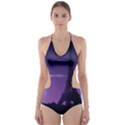 Eiffel Tower Paris-nigh Silhouette Cut-Out One Piece Swimsuit View1