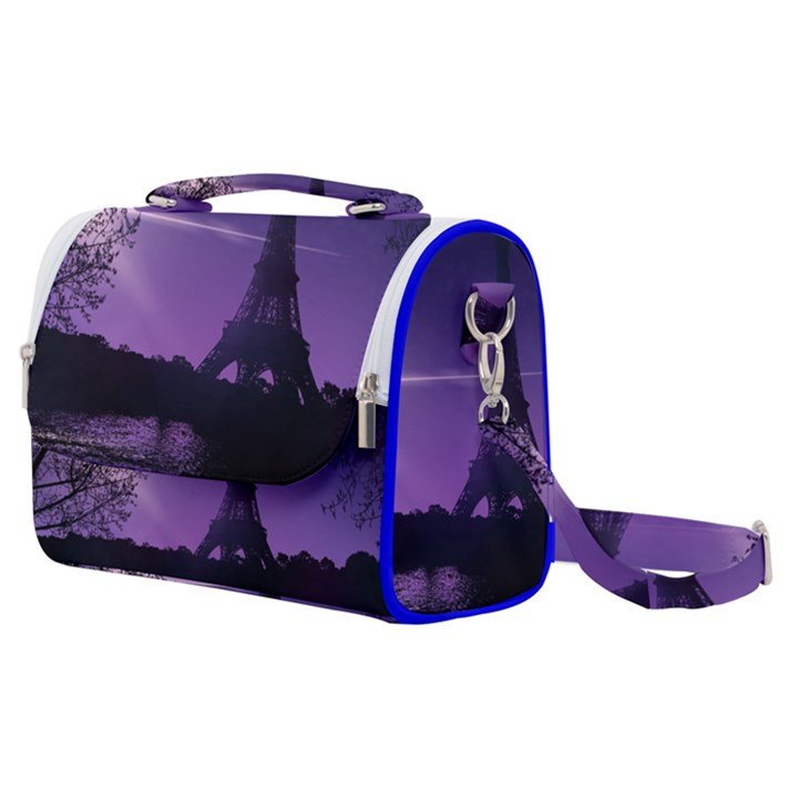 Eiffel Tower Paris-nigh Silhouette Satchel Shoulder Bag