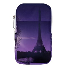 Eiffel Tower Paris-nigh Silhouette Waist Pouch (small) by Wegoenart