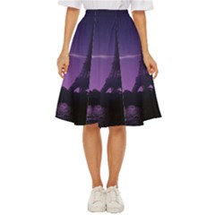 Eiffel Tower Paris-nigh Silhouette Classic Short Skirt by Wegoenart