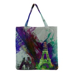 Eiffel Tower Paris France Europe Grocery Tote Bag by Wegoenart