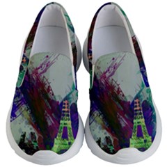 Eiffel Tower Paris France Europe Kids Lightweight Slip Ons by Wegoenart