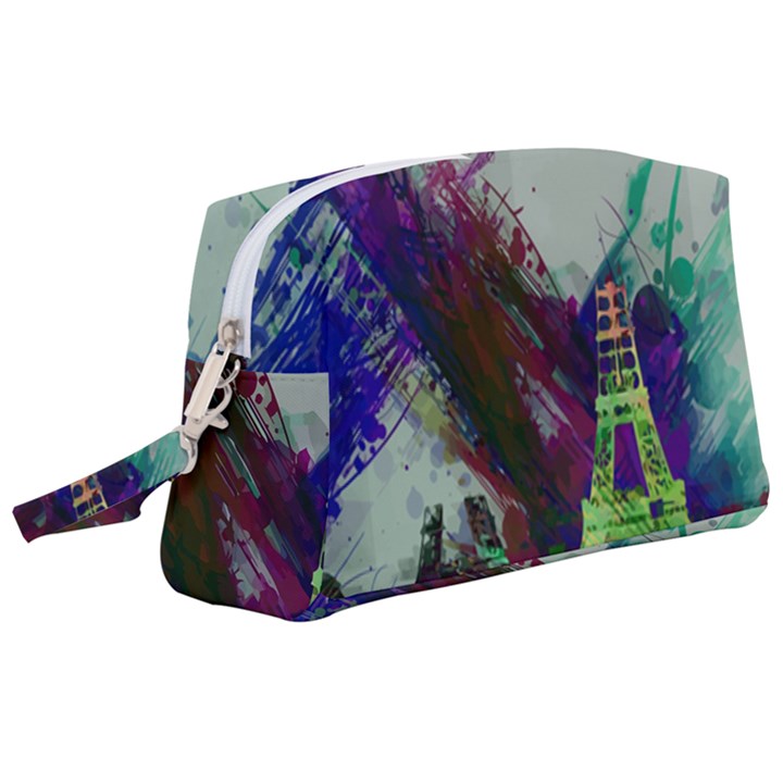 Eiffel Tower Paris France Europe Wristlet Pouch Bag (Large)