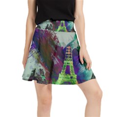 Eiffel Tower Paris France Europe Waistband Skirt by Wegoenart